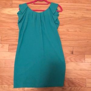 Green Ruffle Sleeve Dress Size M